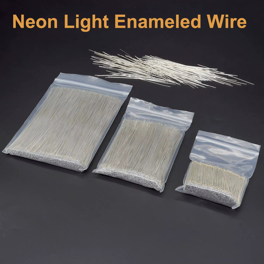 2000 Stück LED-Neonlicht-Schweißdraht aus emailliertem Stahl, silberfarben, inklusive Mittelverbinder in den Längen 3 cm, 4 cm, 5 cm, 7 cm, 10 cm und 15 cm für 5V 12V 24V Neon-Lötarbeiten - Bild 2
