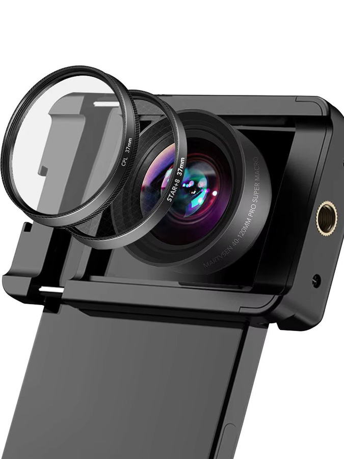 Martvsen Kompaktes externes Handy-Makroobjektiv in Schwarz mit Fokussierbereich 4–12 cm für Smartphones - Bild 7