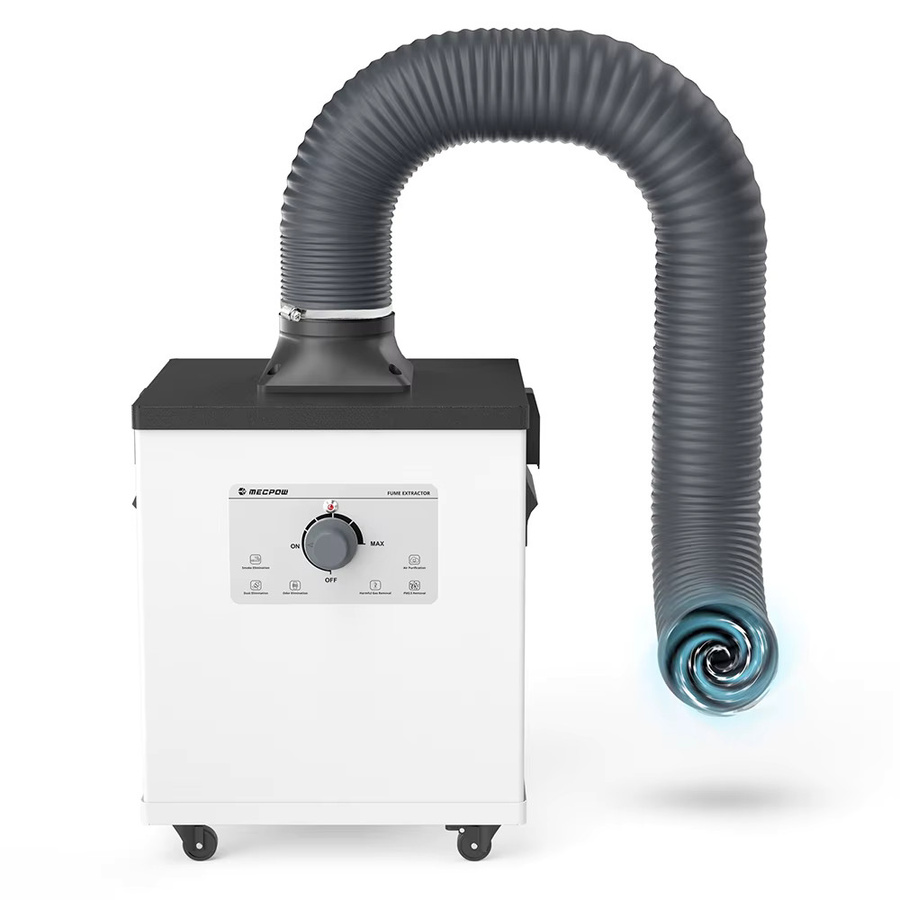 Mecpow P150 Rauchabsauger mit 150W Leistung, 3-Schicht-Filtration aus Vorfilter, HEPA und Aktivkohle, leise 50dB und mobil mit Rollen - Bild 6