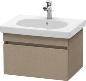 Duravit Waschtischunterschrank DuraStyle in Leinen, wandhängend mit 1 Auszug, B: 60 cm, T: 45,3 cm, H: 39,8 cm - Bild 1