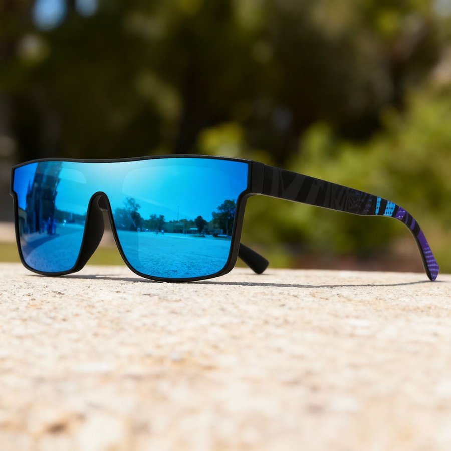 VEGUEROS Sonnenbrille, quadratisch, Vollrand, Kunststoff, Unisex, schwarz - Bild 2