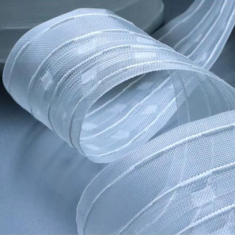 Transparentes Nylon Vorhangband mit Stange für DIY Plissee und Faltenzug, Farbe: Transparent - Bild 3