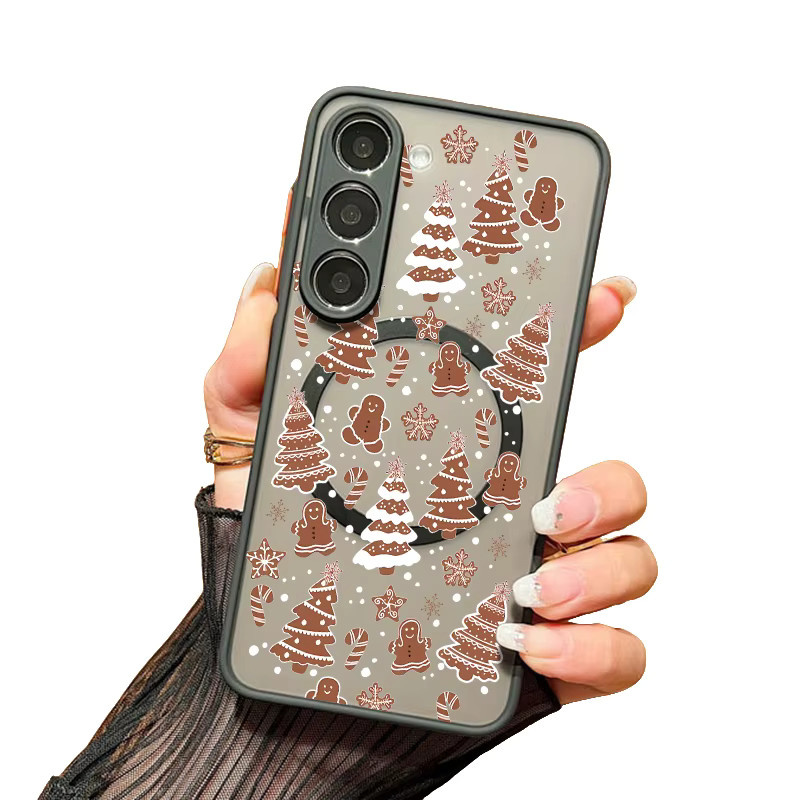 Weihnachtsbaum Handyhülle für Samsung Galaxy S25 Edge S24 Plus S23 S22 Ultra S24 S23 FE A56 A36 A26 A16 A55 A15 mit magnetischer Abdeckung in Schwarz und Multicolour - Bild 2