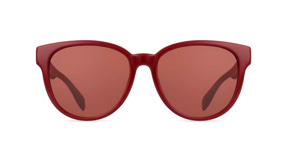 Alexander McQueen AM0387SK Sonnenbrille Panto, Vollrand, Kunststoff, rot, Damen - Bild 1