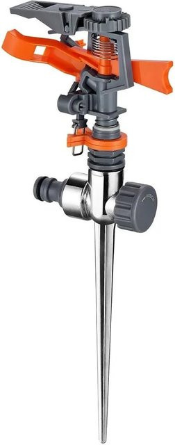 FUXTEC Impulskreiselregner FX-IKRG1 in Orange mit 3/4 Zoll Anschluss und Metallgehäuse - Bild 1