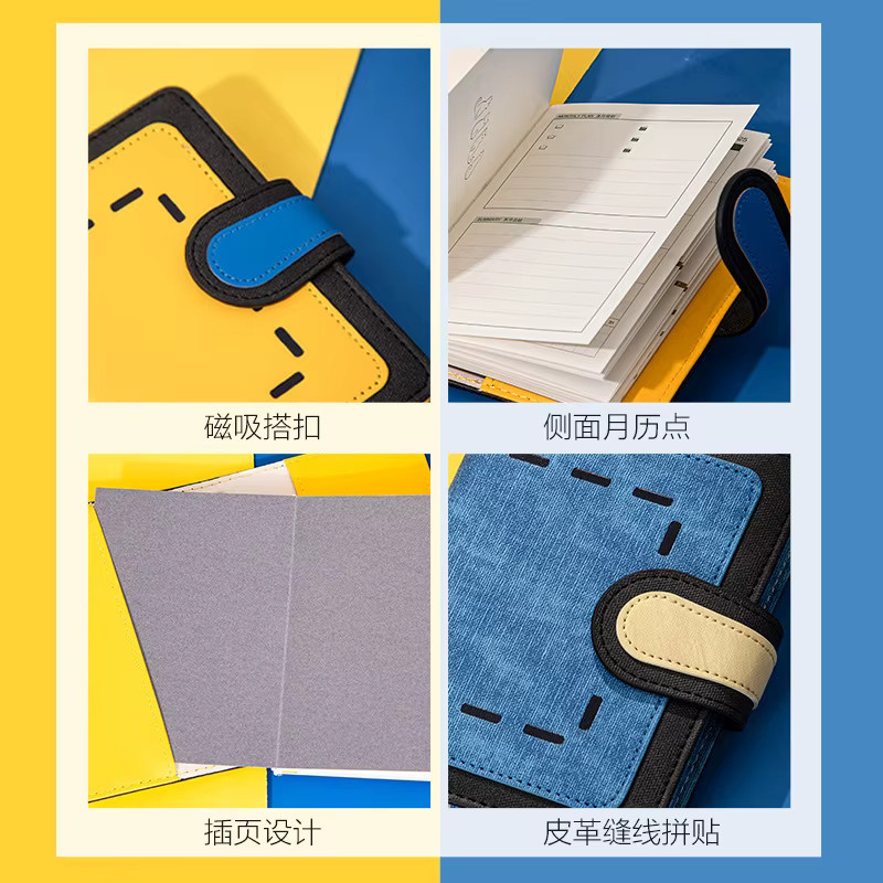 2026 A7-Taschenplaner Daily Tagesorganisator in Gelb mit minimalistischem Design und Effizienzlayout - Bild 4