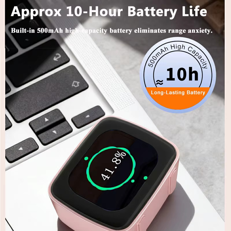 JINSERTA Mini Smart Bluetooth-Lautsprecher im TV-Design mit 2,01 Zoll Touchscreen, Surround-Sound Musikbox, Wecker und Kalender in Weiß - Bild 6