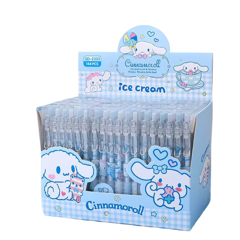 Sanrio Kawaii Gelstifte mit Cinnamoroll und Kuromi 0,5 mm in Schwarz und Blau für die Schule - Bild 2