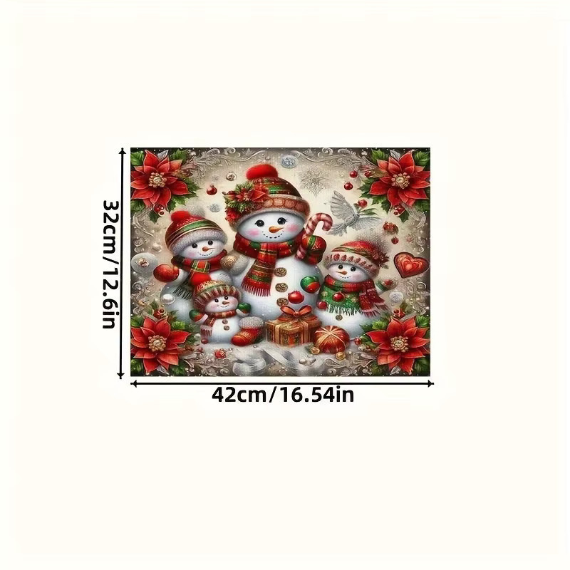 VIKAM Moderne Tischsets mit Weihnachtsmotiv in Multicolour, rechteckig und leicht zu reinigen - Bild 4