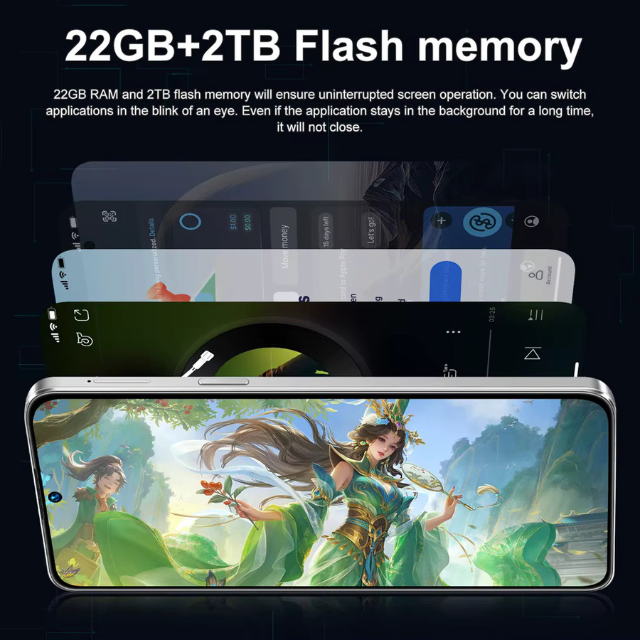 K-Touch F10 Pro Smartphone mit Android 15, 5G, 22GB RAM + 2TB Speicher, 7,3 Zoll HD Display, 7800mAh Akku und 48MP Kamera in Purple - Bild 4