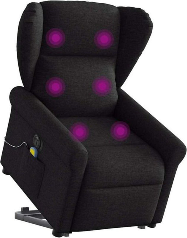 Elektrischer Massagesessel mit Aufstehhilfe von vidaxl in Schwarz aus Stoff - Bild 1