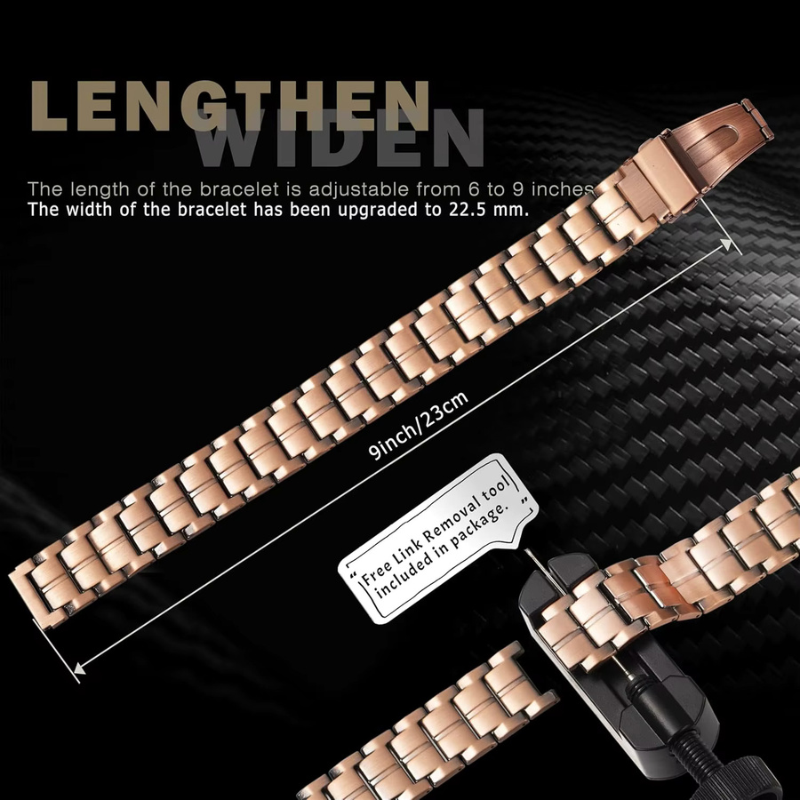 ARADOO Kupferarmband, Roségold, Herren - Bild 4
