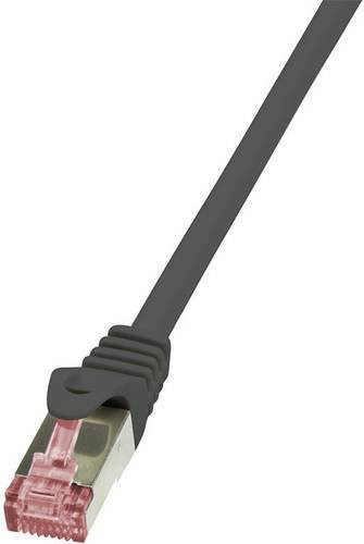 LogiLink CQ2033S RJ45 Netzwerkkabel CAT 6 S/FTP Patchkabel Schwarz, Länge: 1,00 m - Bild 1