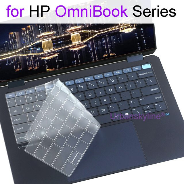 Transparente Silikon-Tastaturabdeckung für HP Omnibook Ultra Flip AI als Schutzhülle und Skin - Bild 1