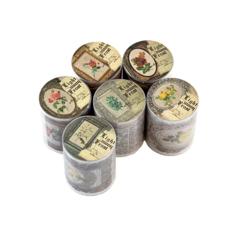 Leaffei Washi Tanzband aus PET für Kunsthandwerk und Sammelalben, Mehrfarbig, Breite: 50 mm, Länge: 2 m - Bild 1