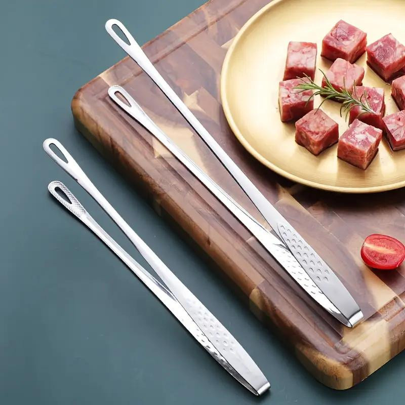 Elberta Grillzange aus Edelstahl in Silber, rutschfeste Steakzange mit langem Griff, Länge: 28 cm - Bild 3