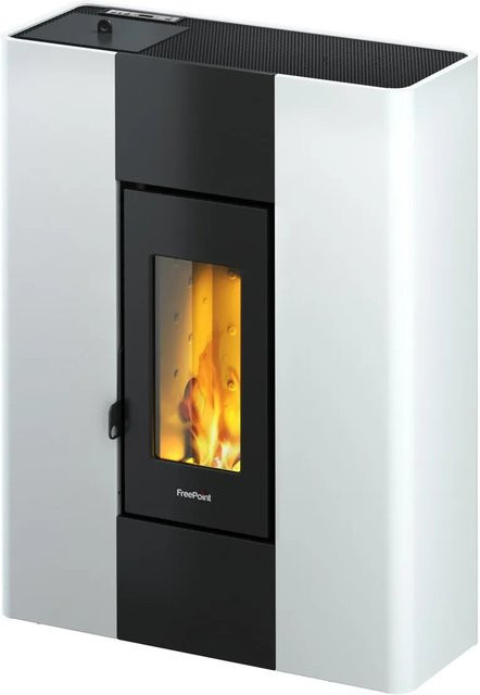 Freepoint Pelletofen Roxy WiFi-fähig in Weiß mit 7 kW Leistung - Bild 1