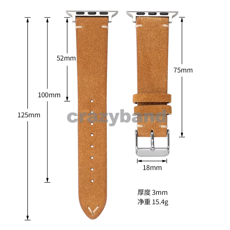 Crazyband Uhrenarmband Leder, Unisex - Bild 2