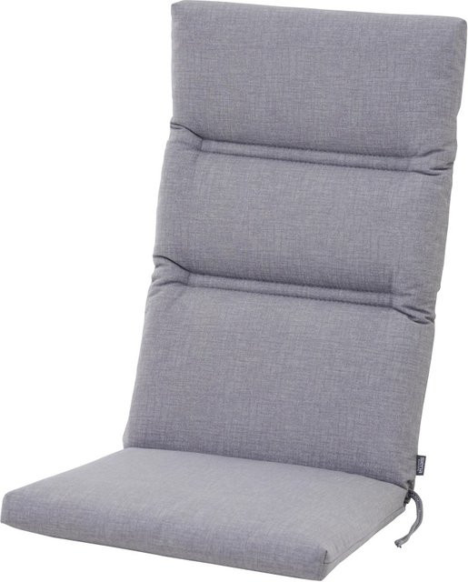 Siena Garden Sesselauflage Comfort Grau, B/T/H: 120 x 48 x 7 cm, wetterfest und UV-beständig - Bild 1
