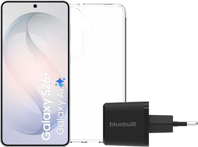 Samsung Galaxy S26 Plus 256GB Weiß 5G Smartphone mit Basis-Zubehörset - Bild 1