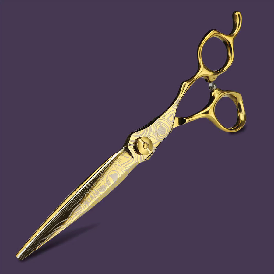 XUANFENG Schneid- und Effilierschere, 7-Zoll, Gold, Unisex - Bild 3