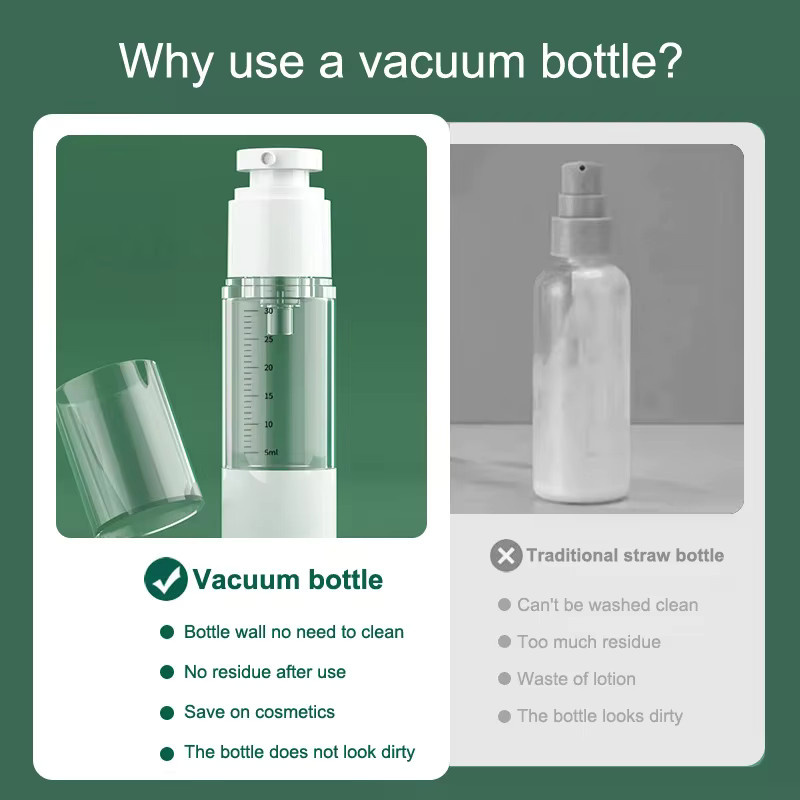 JCSYFAC Vakuum Lotion Sprühflasche mit Skala, Reise nachfüllbare Flaschen - Bild 2