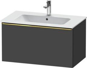 Duravit Waschtischunterschrank D-Neo, grau glänzend, wandhängend, B: 81 cm, T: 46,2 cm, H: 44 cm - Bild 1