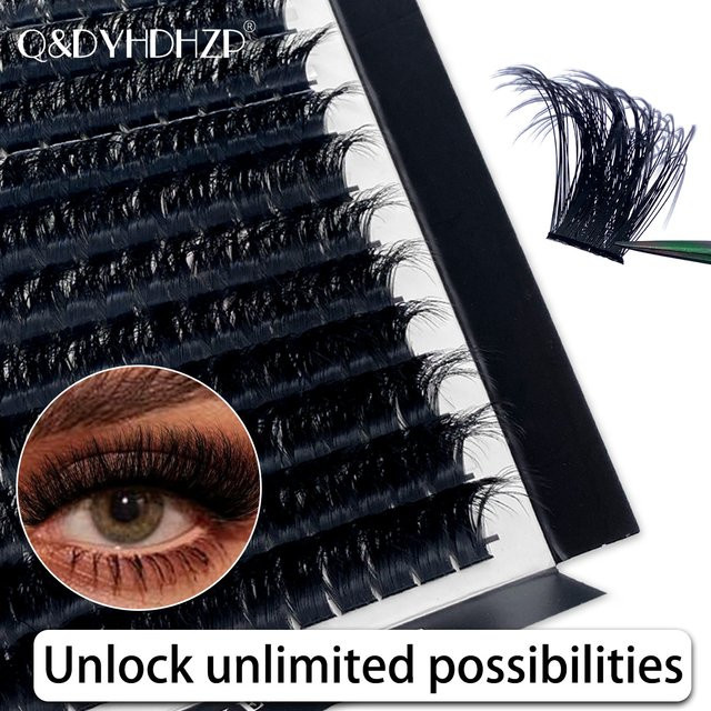 Q&DYHDHZP Falsche Wimpern, Segmentiert, Faux-Nerz, 150D - Bild 1