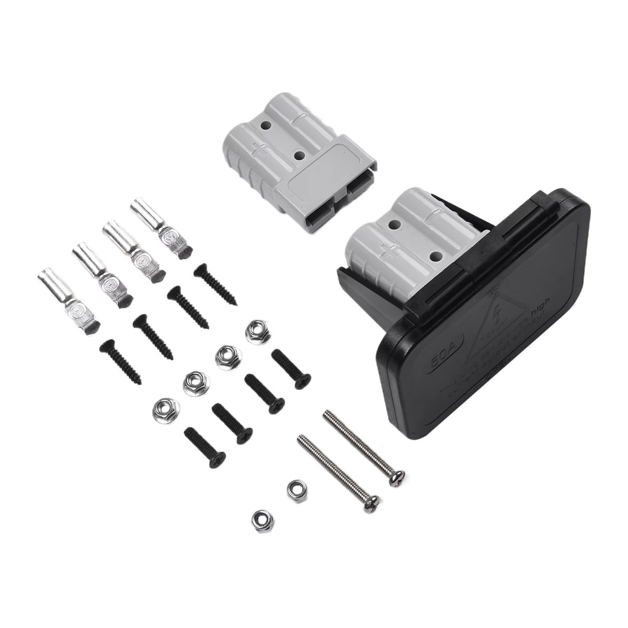 VIBRATITE Twin Dual Flush Mount Halterung für Ander-Plug-Steckverbinder zur Unterputzmontage, 50A 600V, Rot - Bild 3