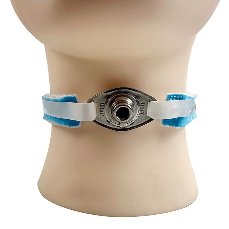 Tracheostomie-Rohrhalter, wiederverwendbarer Kragen mit Haken und Schleife, Unisex - Bild 2