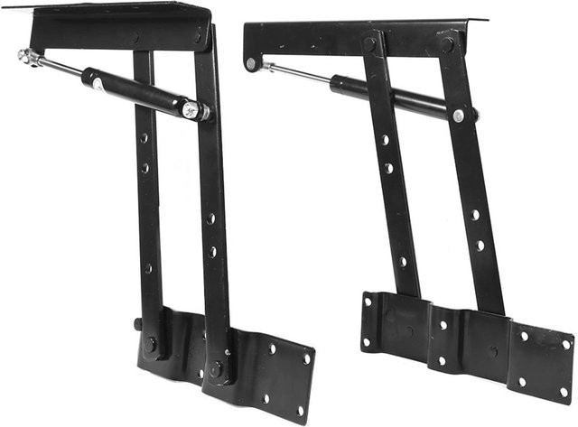 mfySpace 2er-Set Lift-Up-Couchtisch-Mechanismus aus Edelstahl in Schwarz - Bild 1