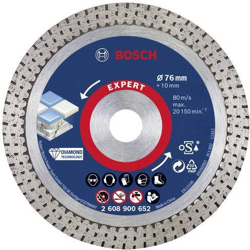 Bosch EXPERT HardCeramic Diamanttrennscheibe Blau Durchmesser: 76 mm - Bild 1