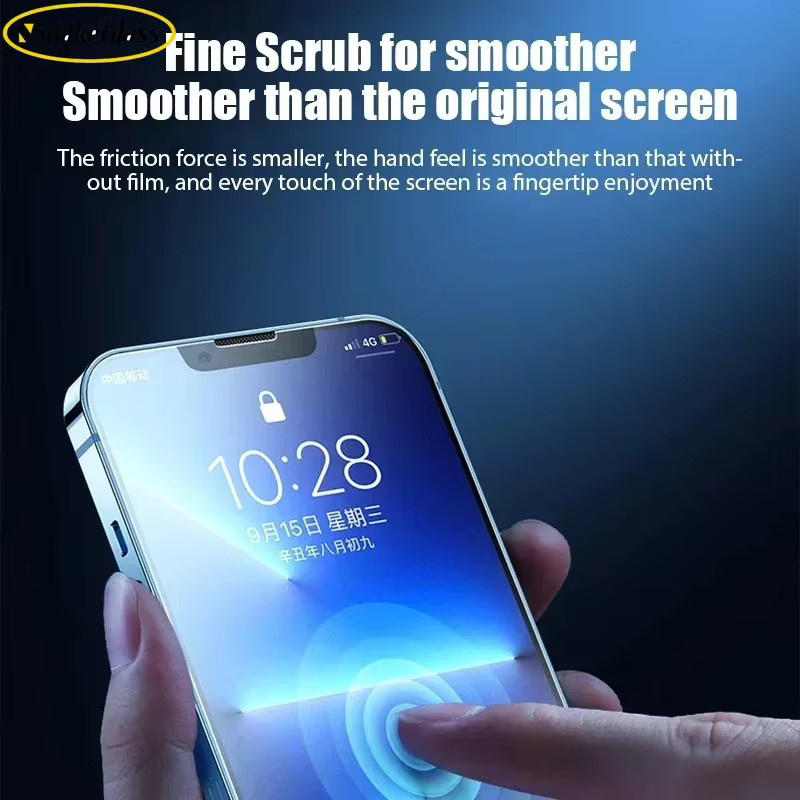 4er-Set Mattes Panzerglas für Apple iPhone als Displayschutzfolie mit Anti-Fingerabdruck-Funktion und glatter Oberfläche in Transparent - Bild 3