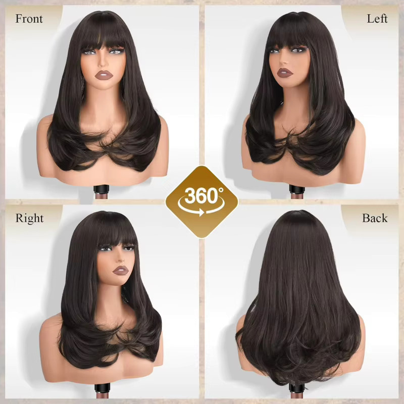 Suri Hair Haarperücke, braun, lang, glatt, mit Pony, 45,7 cm, Damen - Bild 2