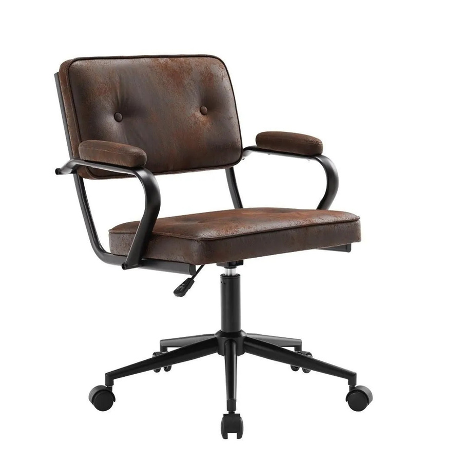Mömax Drehstuhl Colt in Dunkelbraun mit Armlehnen und Rollen für Home-Office und Industrial-Stil - Bild 2