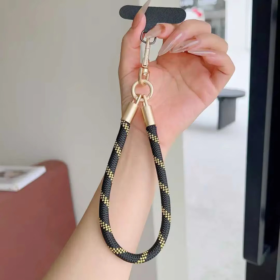 Universelles gewebtes Telefon-Lanyard als kurzer Handanhänger und Anti-Fall Armband in Multicolour - Bild 2