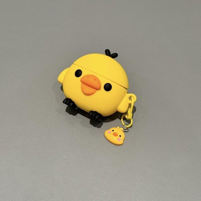 Kawaii 3D Gelbes Küken Silikon Schutzhülle für Apple AirPods Pro 2/3/4 und AirPods 4 - Bild 1