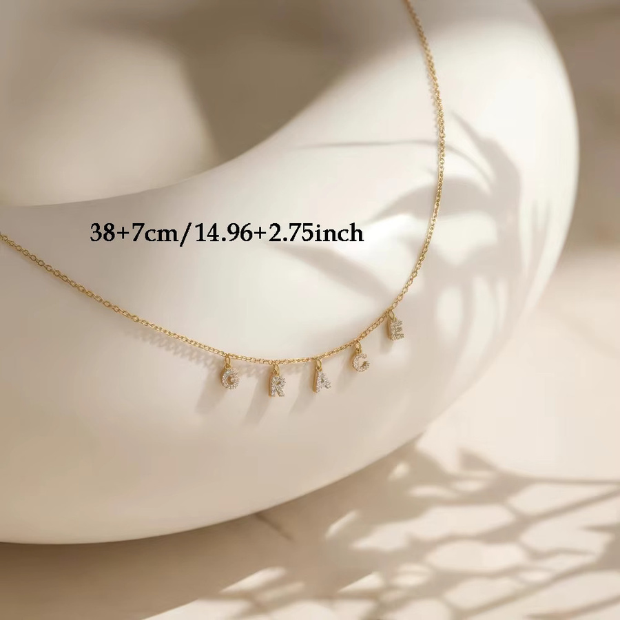 BAUTOBVC Halskette Edelstahl, Diamant, Zirkonia, Damen - Bild 2