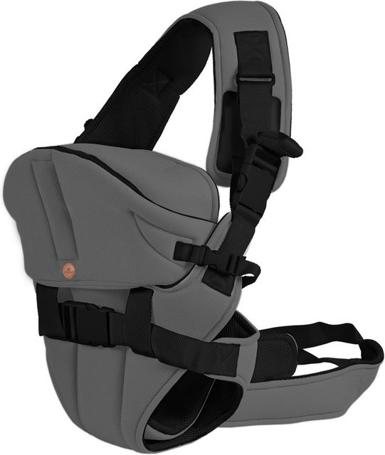Moni Babytrage Carry go 2 in 1 Bauch- und Hüfttrage für 3 Monate bis 1 Jahr in Dunkelgrau - Bild 1