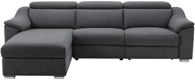 Vente-unique Relaxsofa Pedrera in Anthrazitgrau mit L-Form und elektrischer Sitzfunktion, Breite: 284 cm - Bild 1