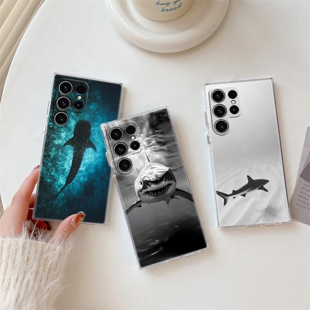 Transparente Schutzhülle mit Walhai-Motiv für Samsung Galaxy S26 S25 S24 S23 S22 S21 Ultra FE Plus - Bild 1