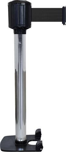 VISO RXLO1100SRBK LO3 Gurtabsperrpfosten in Schwarz, freistehend, Gurtlänge 10m, Durchmesser: 8 cm, Höhe: 111 cm - Bild 1
