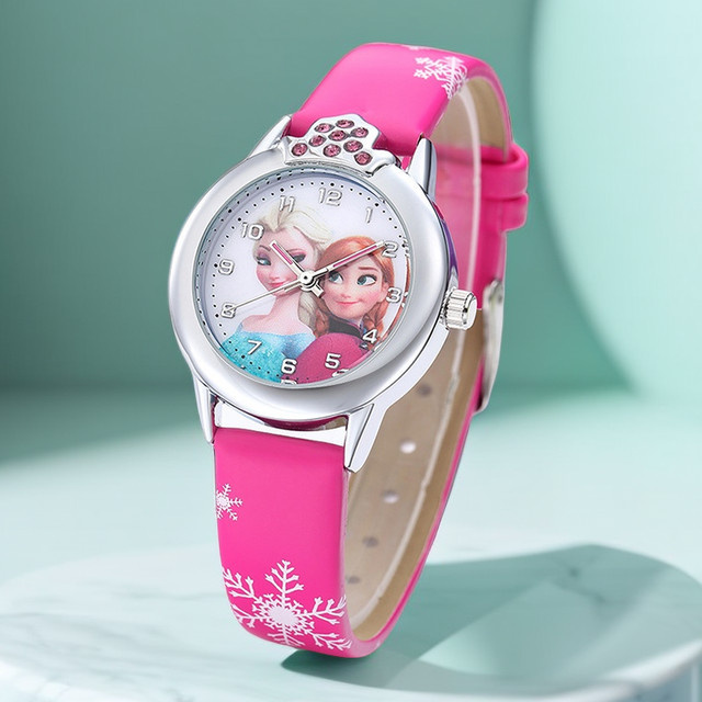 Disney Armbanduhr Elsa, Quarz, Lederarmband, Kinder, Weiß - Bild 1