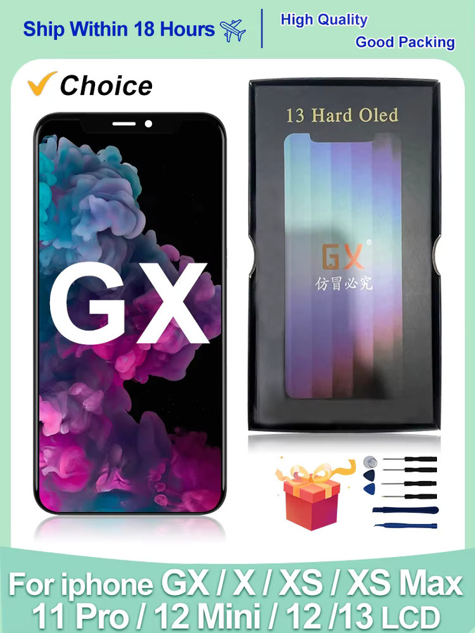 MSMADE GX OLED Display für iPhone X XS Max 11 12 Pro Max 13 14 Pro Max mit True Tone und 3D Touch in Schwarz - Bild 3