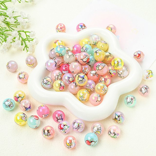 Sanrio Acrylperlen, Bunt, My Melody Hello Kitty Pompompurin, DIY - Bild 1