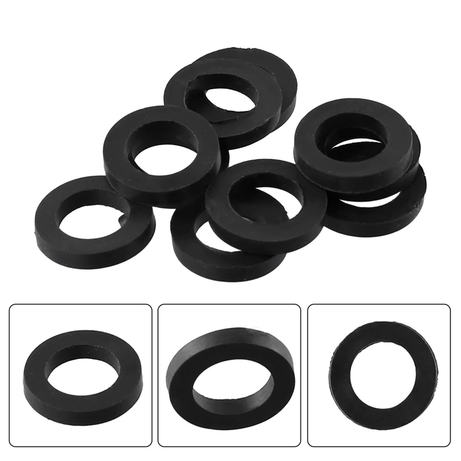 LEENKEA 10er Set Flache Gummidichtungen als Dichtringe für 1/2 Zoll Rohre und Badezimmer Wasserhähne - Bild 3