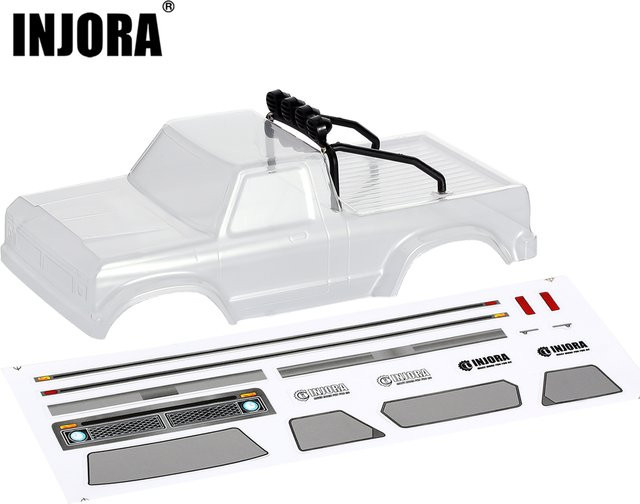 INJORA F150 Klare Karosserie mit Überrollkäfig für 1/24 RC Crawler Car Axial SCX24 Upgrade-Teile - Bild 1