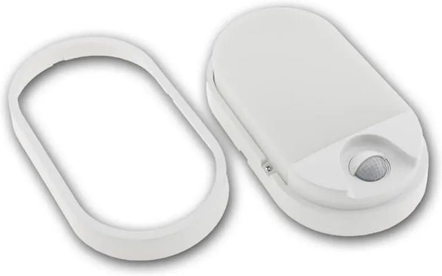 ChiliTec LED Wandleuchte NIAS in Weiß mit Bewegungssensor, IP54, 10W, 980lm, Warmweiß - Bild 1