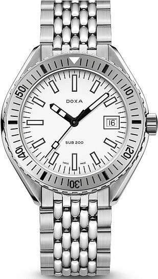 Doxa Armbanduhr Automatik, Edelstahl, Weiß, 42 mm, Unisex - Bild 1