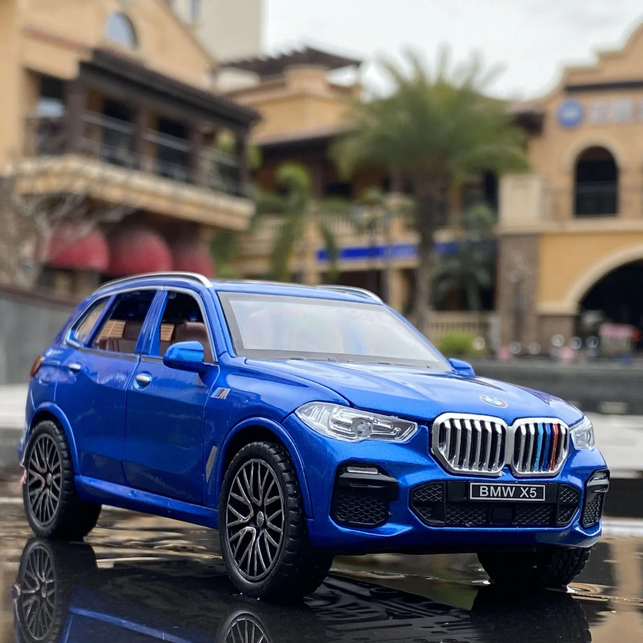 MAKEDA X5 SUV Legierung Auto Modell, 1:32, Metall, mit Sound und Licht, Blau - Bild 1